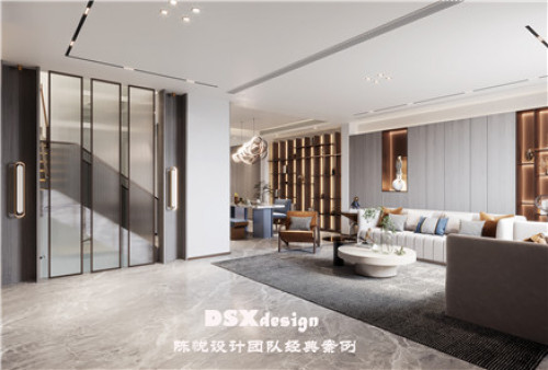 聚通裝潢設(shè)計案例-松江區(qū)佘山一品400㎡現(xiàn)代輕奢別墅裝修